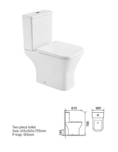 Унитаз напольный с бачком Taliente Elegante Vortex EL45055 белый с сиденьем безободковый смыв торнадо - фото 4